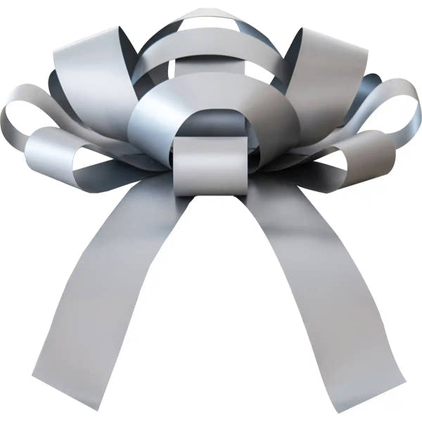 Silver  Car Bow with Magnet