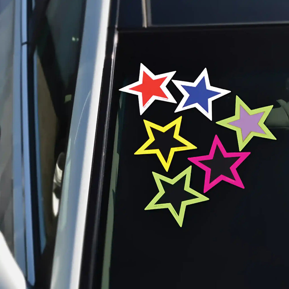 Windshield Adhesive Stars Stickers.