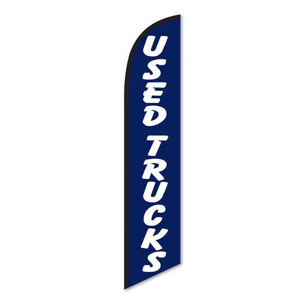 Blue Used Trucks  Swooper Feather Flag- Prime Dealer Supply.