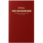 Thumbnail for Red book titled 'Official Used Car Record Book' also known as a Police Book, on a white background