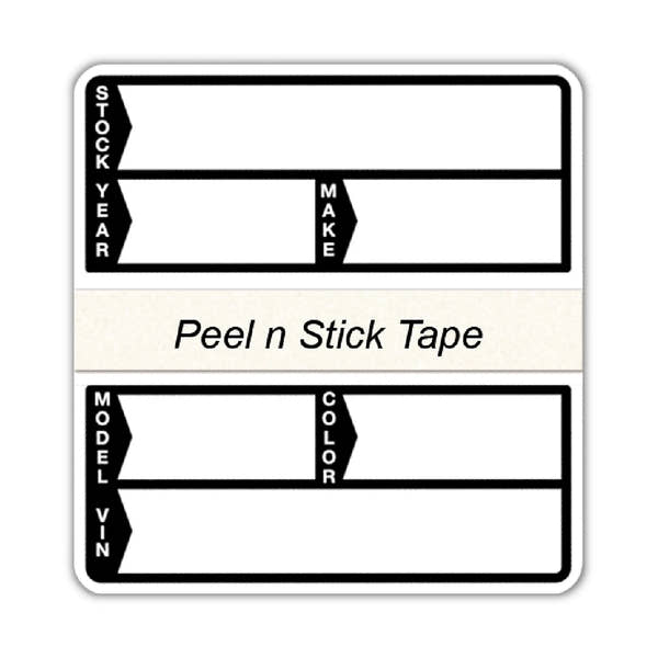 Poly Stock Sticker in White.