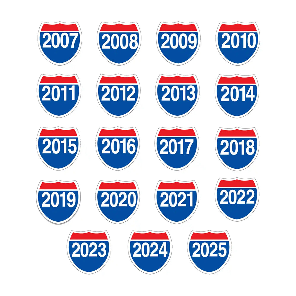 Model Year Interstate Windshield Stickers