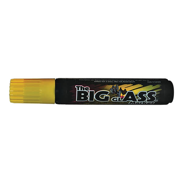 Yellow Big Glass Markers Water Based.