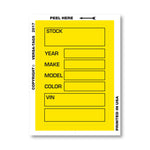 Thumbnail for Yellow Stock Ticket for car dealers.