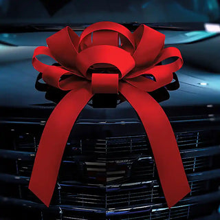 Velvet Magnetic Bow on Vehicle