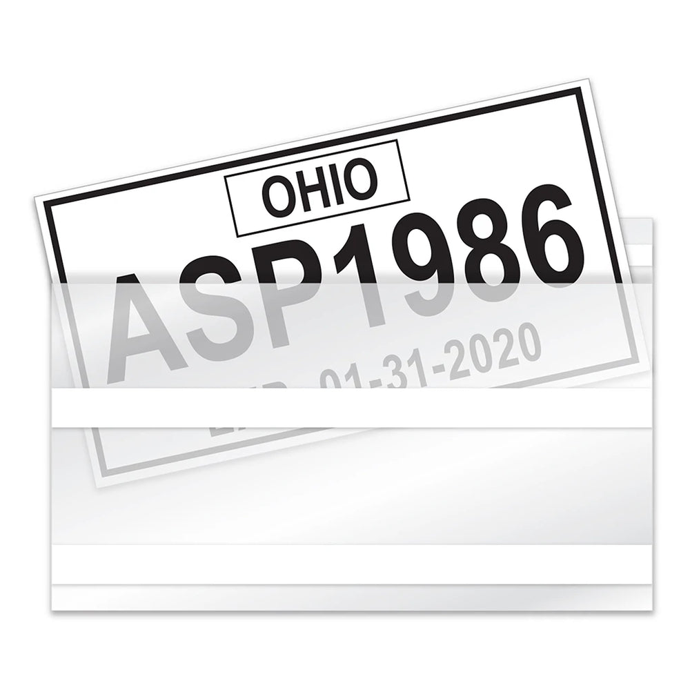 License plate tag bag with adhesive and mounting holes, 7" x 11-1/2", 100 pack.