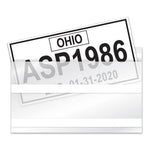 Thumbnail for License plate tag bag with adhesive and mounting holes, 7" x 11-1/2", 100 pack.