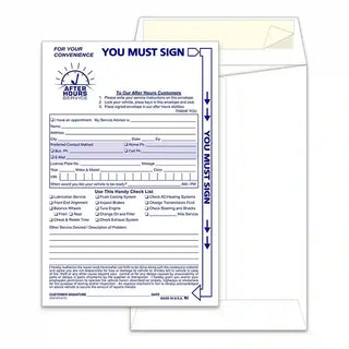 Early Bird Service Drop Envelope.
