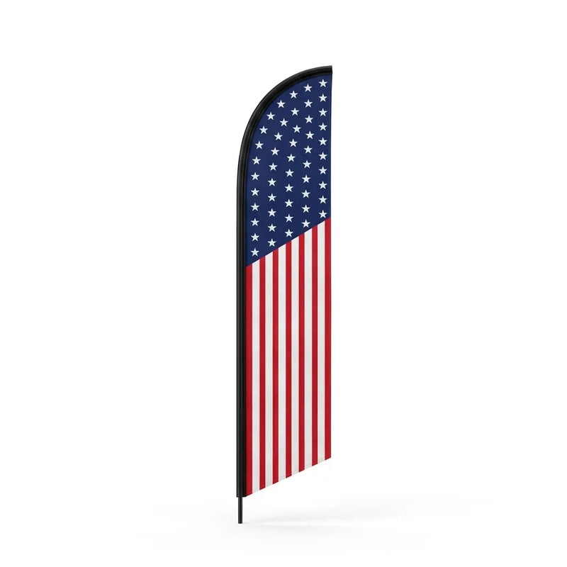 American flag design on a white background
