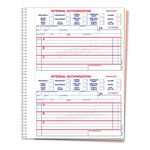 Thumbnail for Internal Authorization Book with 3-part carbonless pages, pre-numbered in Red ink.