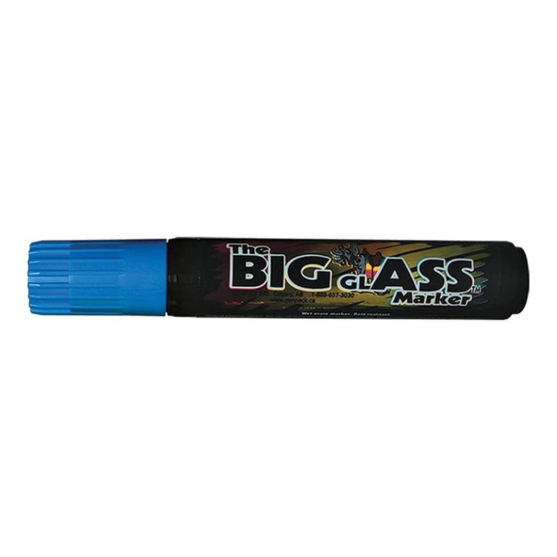 Blue Big Glass Markers Water Based.