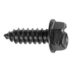 Thumbnail for Black E-Coat slotted hex washer head license plate screw, #14 x 3/4", 100 per box.