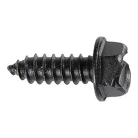 Thumbnail for Black E-Coat slotted hex washer head license plate screw, #14 x 3/4", 100 per box.