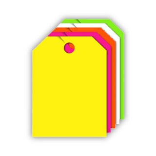 Mirror Hang Tags - Blank 5 color grouping.
