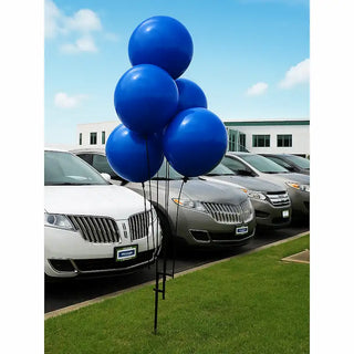 Solid Color Reusable 5 Balloon Cluster Kit with ground spike