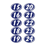 Thumbnail for 2 digit year windshield sticker blue and white.