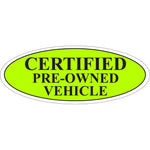 Thumbnail for Green and Black Certifed Pre-Owned Oval Stickers