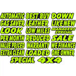 Thumbnail for Chartreuse Die Cut Slogan Decals – 12 Pack