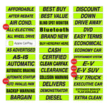Thumbnail for Chartreuse and Black Slogans sold by dozen.