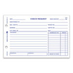 Thumbnail for Check Request Form with 1-part White paper, Blue ink printing,