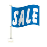 Thumbnail for Blue Sale Single Pane Clip-on Car Message Window Flags.