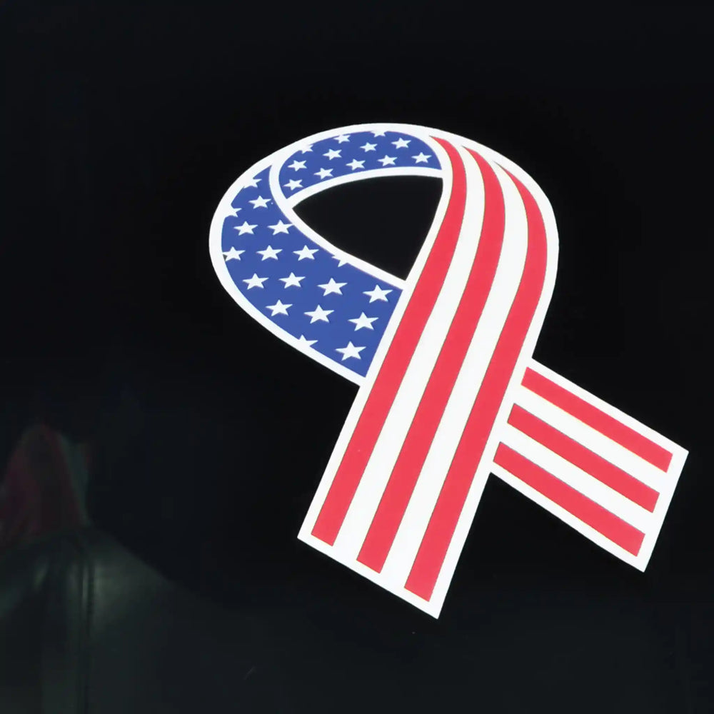Ribbon USA window sticker
