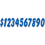 Thumbnail for Blue and White Car Dealer die cut numbers.