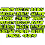 Thumbnail for Chartreuse Die Cut Slogan Decals – 12 Pack
