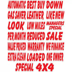 Thumbnail for Red and white Die Cut Slogan Decals – 12 Pack