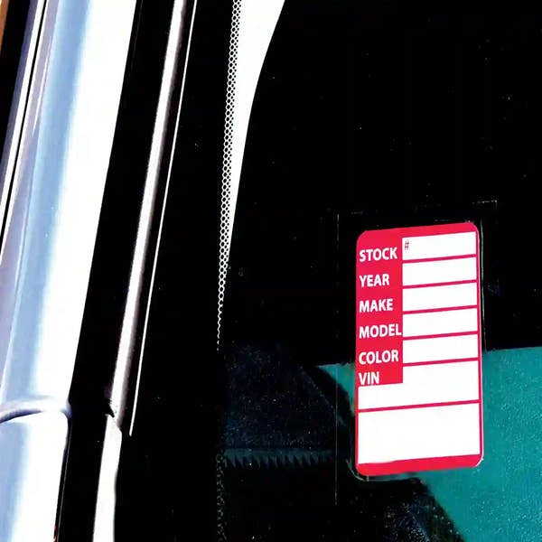 Windshield Stock Ticket Red