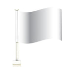 Thumbnail for White Double Pane Clip-on Car Window Flag