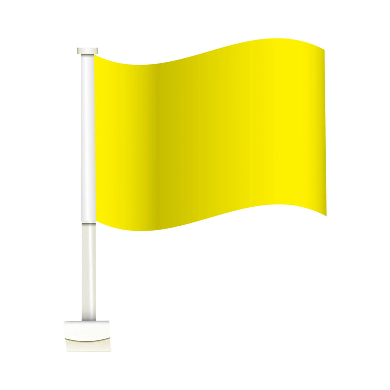 Yellow Double Pane Clip-on Car Window Flag.
