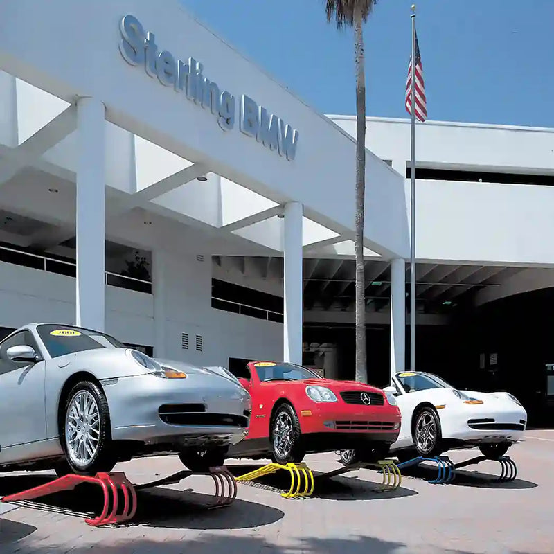 Portable Display Ramp in front of Car Dealership