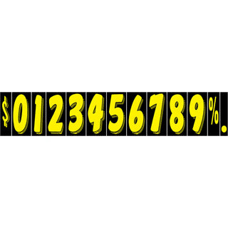 7.5 inch Yellow and Black pricing numbers
