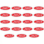 Thumbnail for Model year stickers red and white.