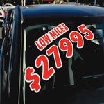 Thumbnail for Die Cut pricing numbers for Windshield on car.