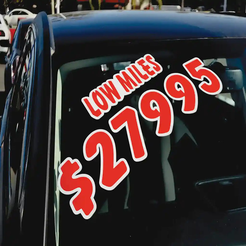 Die Cut pricing numbers for Windshield on car.