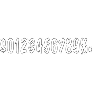 White Sign Painter Windshield Numbers.