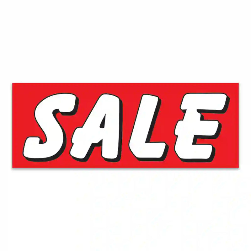 Sale : Giant Cloth Fence Banner – 4.5' x 12', high-quality fabric with grommets for outdoor installation.