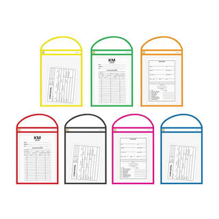 Neon Stitched Work & Repair Order Holders – Clear Vinyl