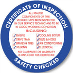 Thumbnail for Durable front-facing adhesive inspection stickers with clear lettering, ideal for automotive and industrial use, weather-resistant.