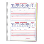 Thumbnail for Internal Authorization Book with 3-part carbonless pages, pre-numbered in Red ink.