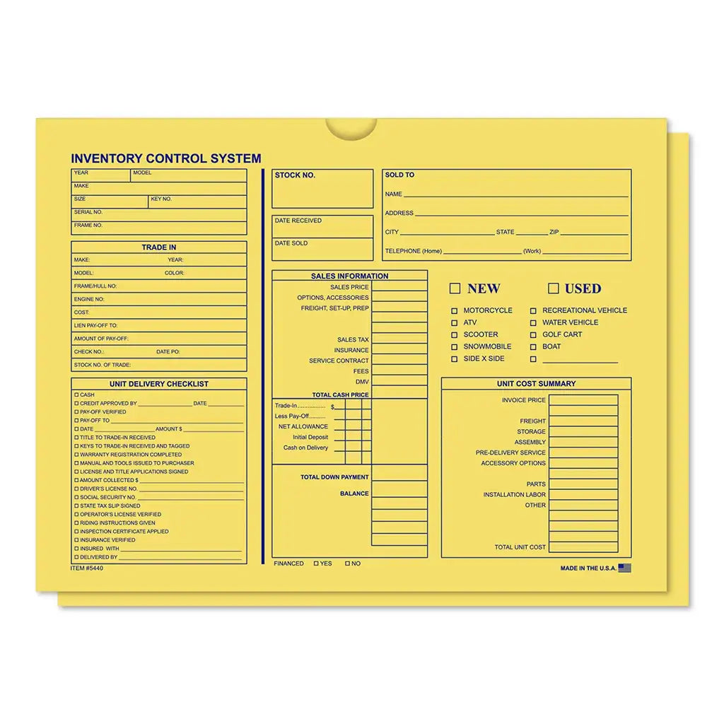 Inventory Control Jackets.