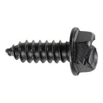 Thumbnail for Black E-Coat slotted hex washer head license plate screw, #14 x 3/4", 100 per box.