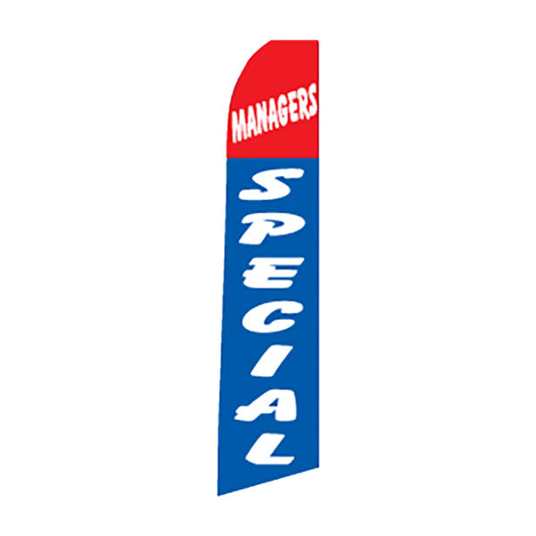 Managers Special Swooper Feather Flag Kit with Ground Spike Base Patriotic - Prime Dealer Supply