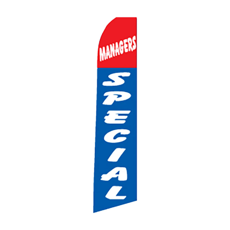 Managers Special Swooper Feather Flag Kit with Ground Spike Base Patriotic - Prime Dealer Supply