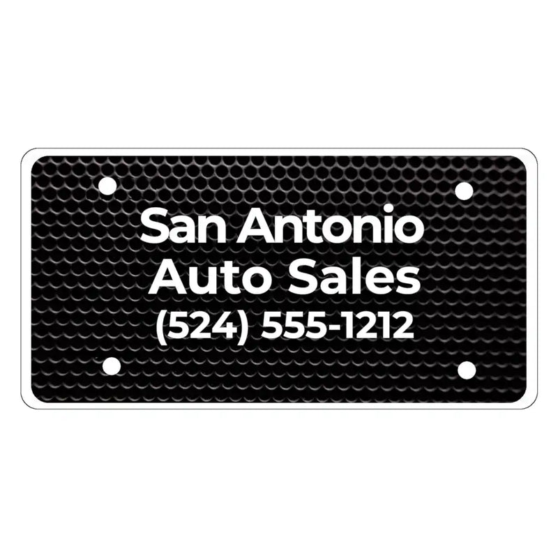 Personalized License Plate Inserts – Full Color Message Plates for car Dealers