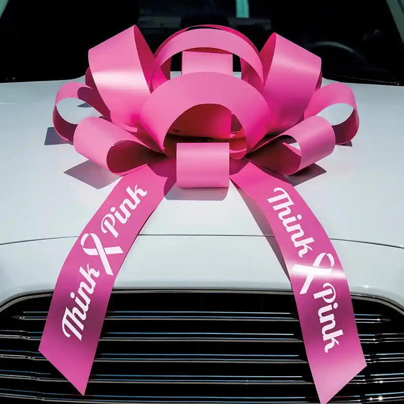 Tnink Pink  Car Bow with Magnet