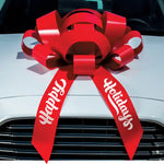 Thumbnail for Red Happy Holidays  Car Bow with Magnet