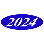 Thumbnail for Blue and white model year stick for windshield.